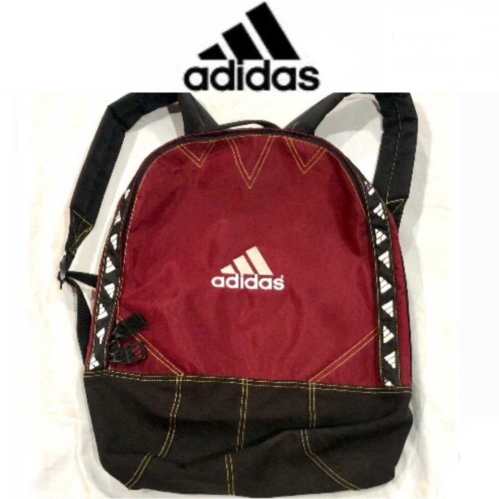 ADIDAS medium burgandy/black back pack size 15x17 excellent cond - Picture 1 of 7